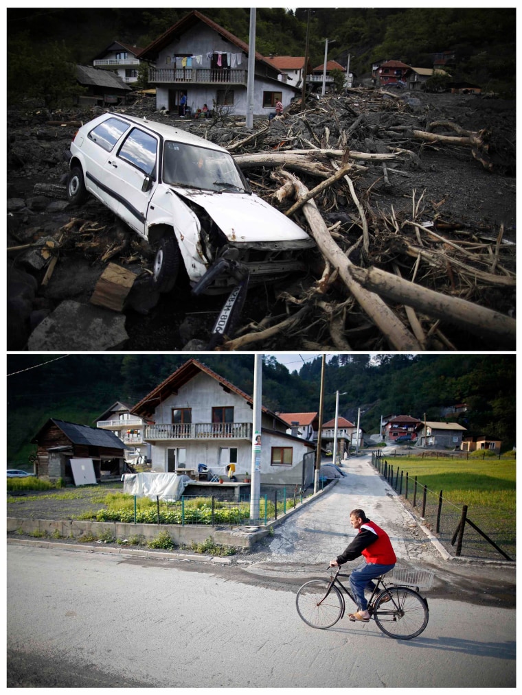 Before and After Photos Show Bosnia Flooding's Devastating Toll