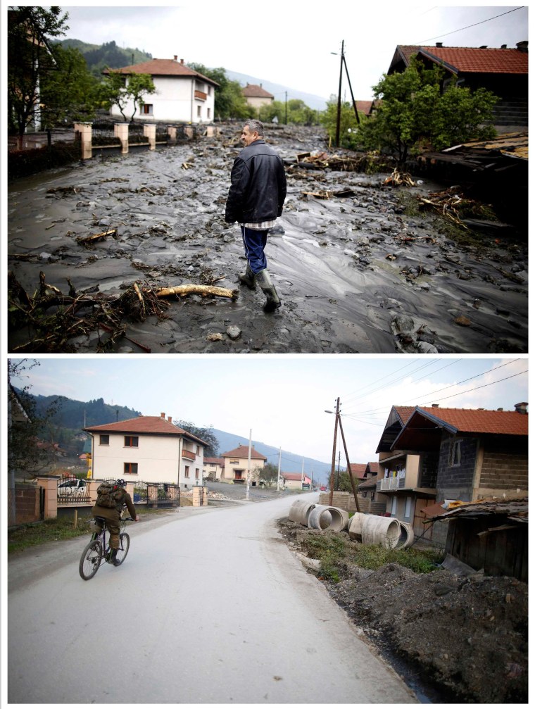 Before and After Photos Show Bosnia Flooding's Devastating Toll