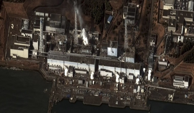 Image: Satellite image shows damage after an earthquake and tsunami at Fukushima Daiichi nuclear plant