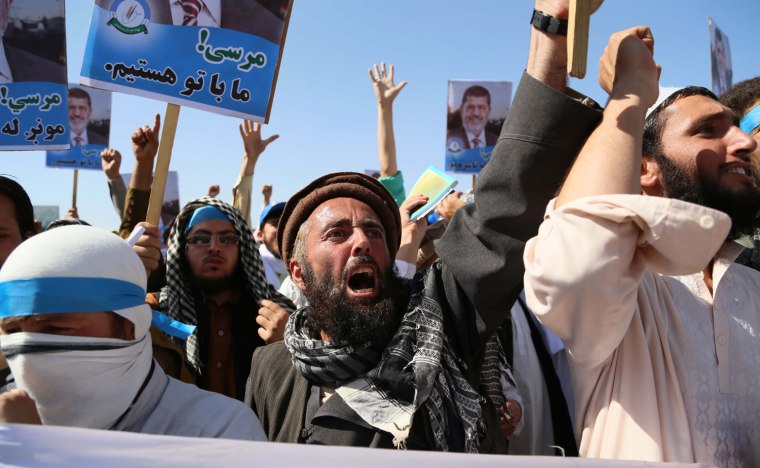 Image: Protest to support Egyptian ousted president Morsi in Kabul