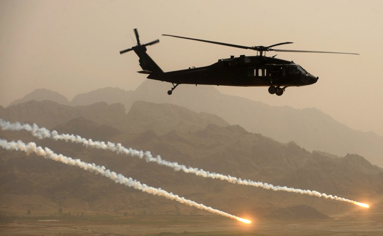 Image: A US army Blackhawk helicopter from Alph