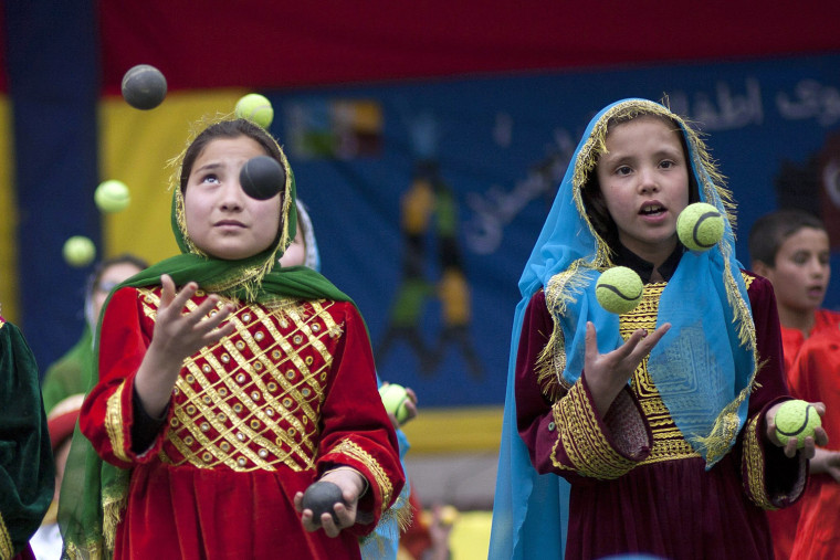 Image: Afghan Children Celebrate World Circus Day