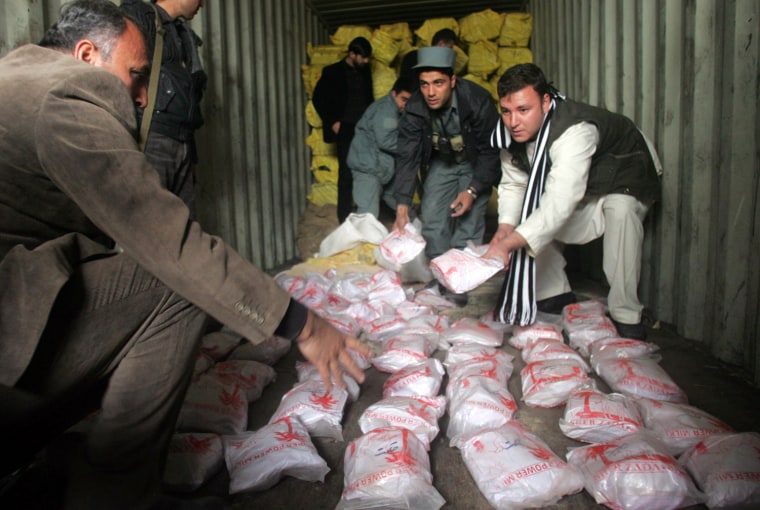 Image: Afghan security forces seized huge quantity of Opium in Herat.