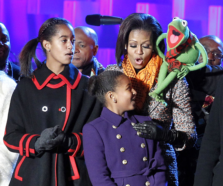 Image: Michelle Obama, Sasha Obama, Malia Obama
