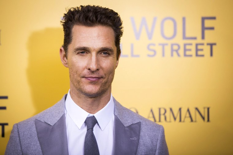 Image: Cast member McConaughey arrives for premiere of the film adaptation of \"The Wolf of Wall Street\" in New York