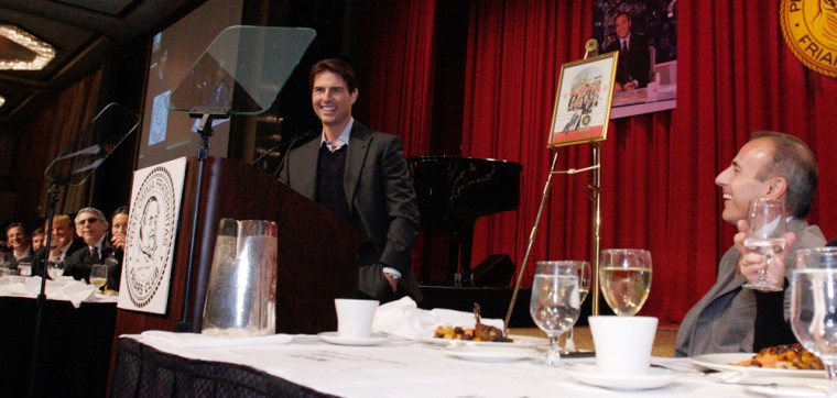 FRIARS CLUB ROAST & CELEBRITY LUNCHEON IN HONOR OF MATT LAUER -- Pictured: (l-r) Tom Cruise, Matt Lauer