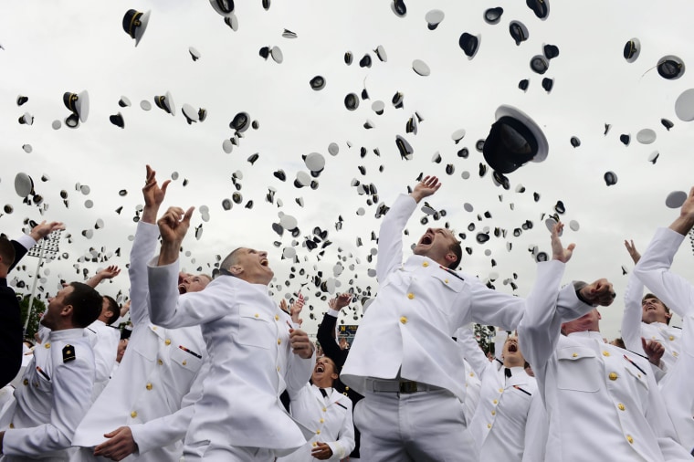 Image: US President Barack Obama delivers the commencement address for the United States Naval Academy