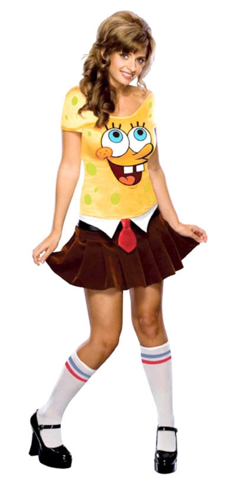 Sexy Sponge Babe comes complete with high-socks and a mini-skirt.