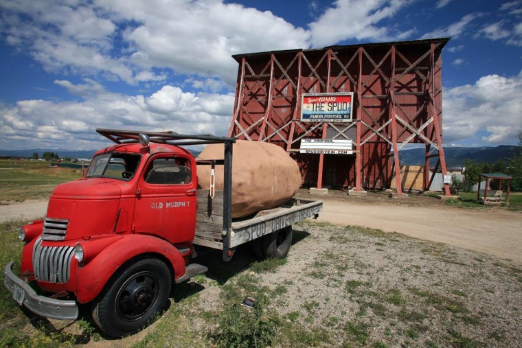 There are less than 400 drive-ins across the U.S. I found this quirky example in Driggs, Idaho...the Spud Drive-In.