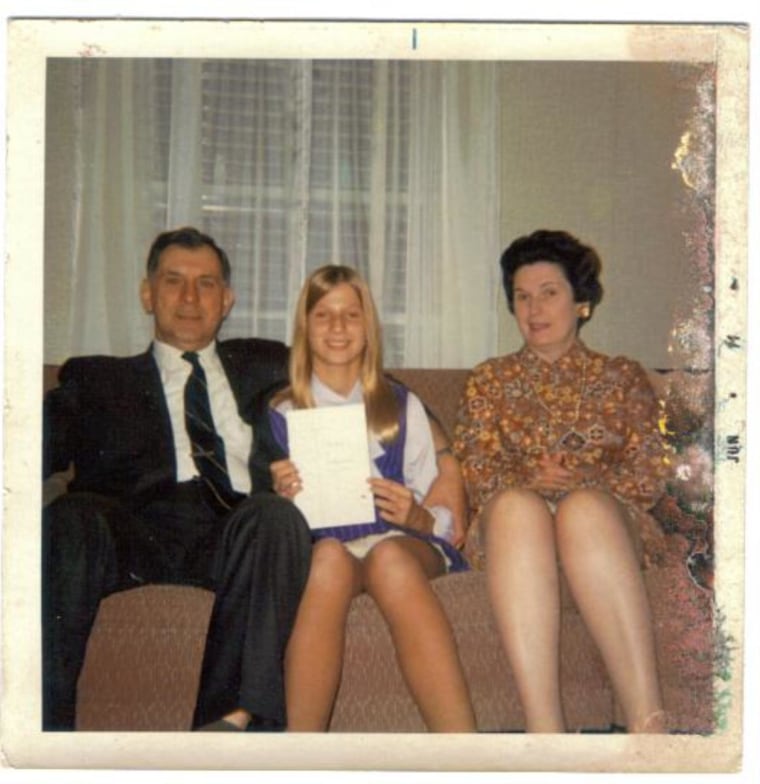 My dad, myself at age 13, and my mother. 1970.