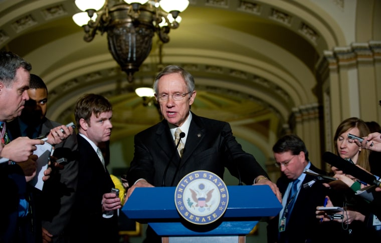 Senate Majority Leader Senator Harry Reid unveiled a pared-back jobs plan after having difficulty uniting his Democratic colleagues behind a broader bill.