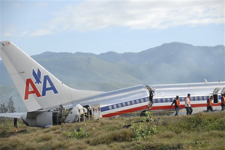 APTOPIX Jamaica Flight Overshoots Runway