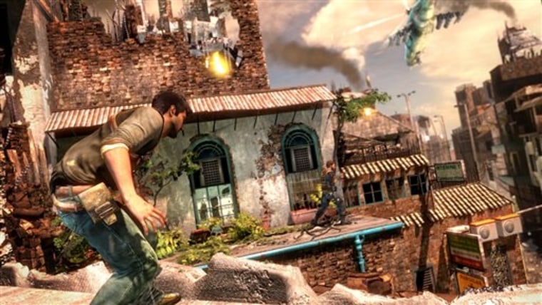 Action-adventure sequel "Uncharted 2: Among Thieves," which is set for release Oct. 13, finds leading man Nathan Drake traveling Indiana Jones-style across the globe in search of the mythical kingdom Shambhala.