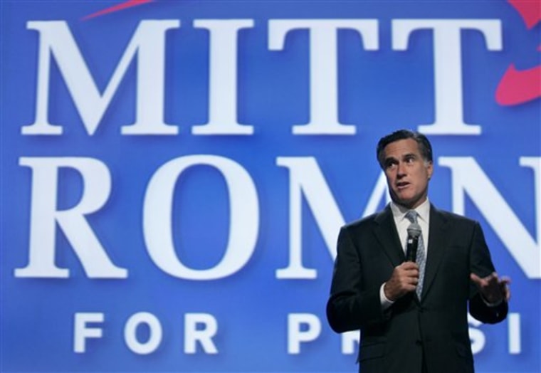 How much fundraising did Mitt Romney's campaign do, outside of loans from the candidate's own pocket?