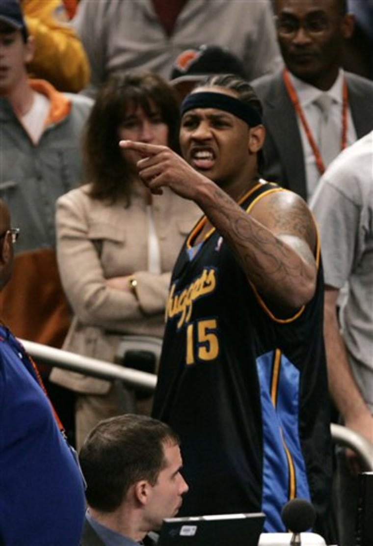 APTOPIX Nuggets Knicks Brawl Basketball