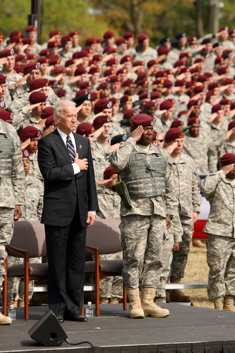 Joe Biden Attends Ft. Bragg Ceremony Welcoming Back Troops From Iraq