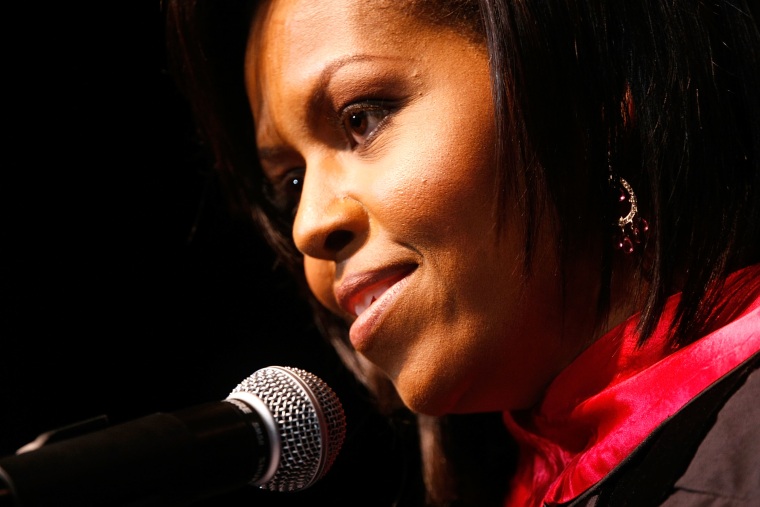 Michelle Obama Gives Commencement Address At Local DC High School