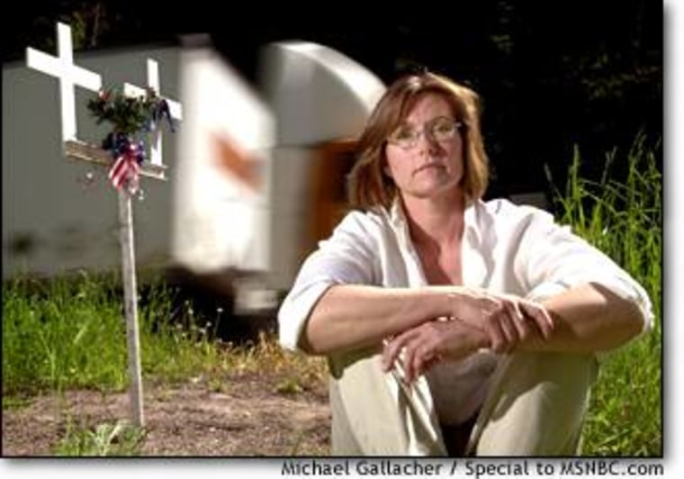 Katherine Gordon visits the site near Seeley Lake, Mont., where her teenage daughter, Emily, was killed in a drunk driving accident five years ago.