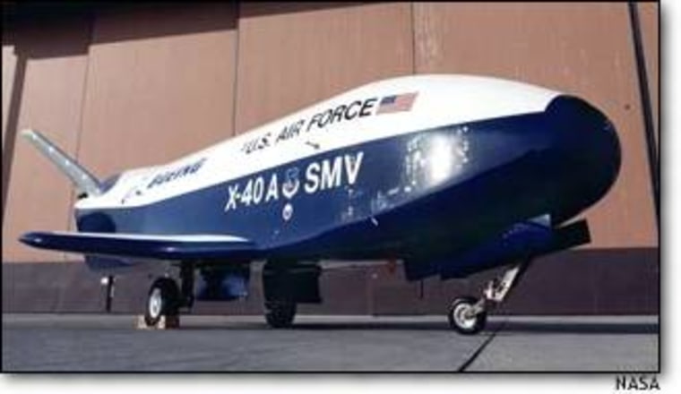 An X-40A prototype built by Boeing, is a three-quarter scale model of the X-37 space plane that NASA hopes to build.