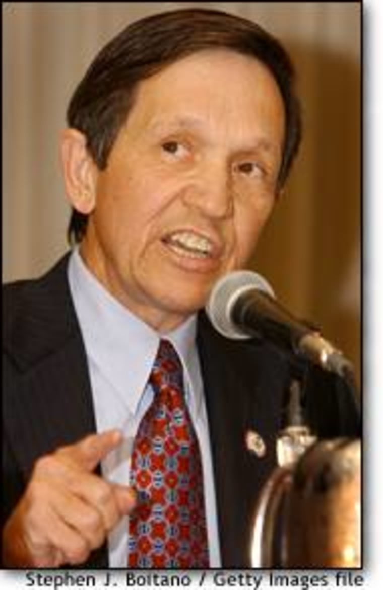 Rep. Dennis Kucinich, D-Ohio, addresses the NOW presidential contenders forum in July.