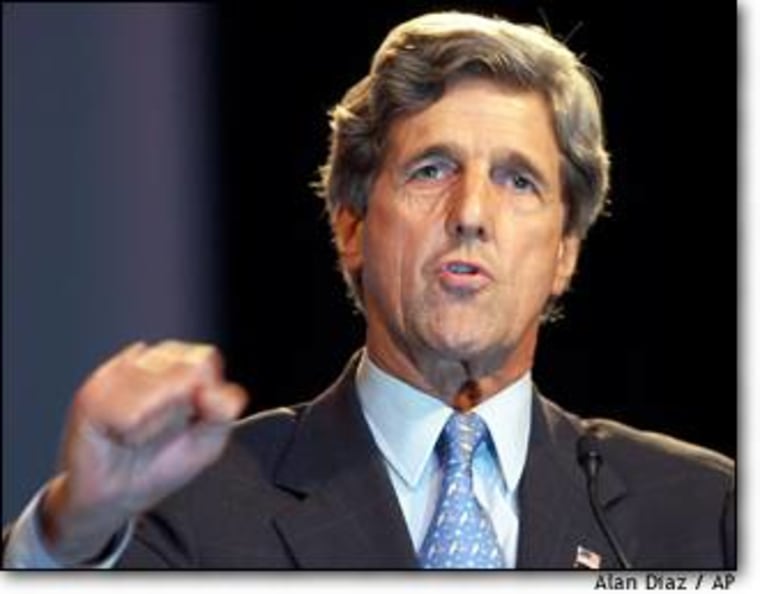 Sen. John Kerry, D-Mass. opposes gay marriages but supports civil unions giving gay couples the same rights as heterosexual couples.
