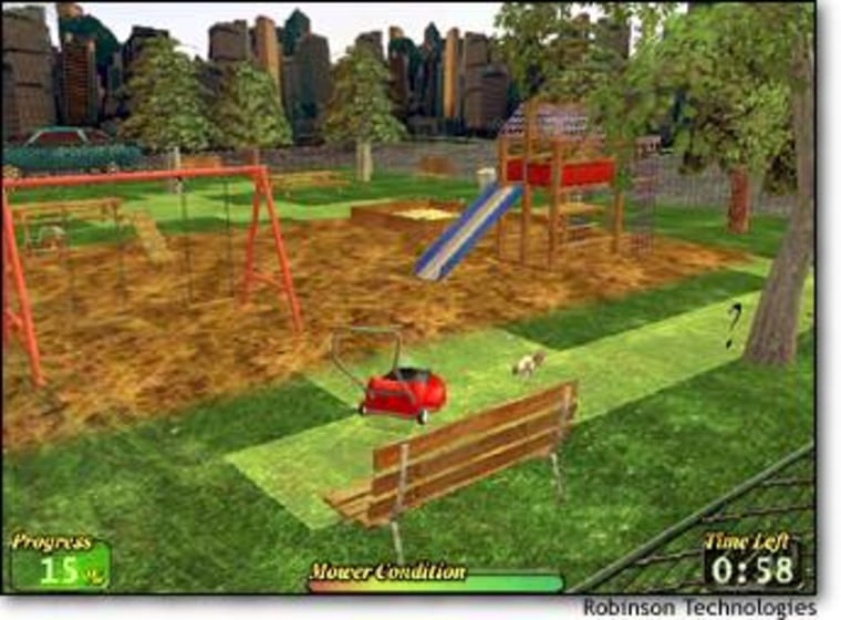 The suburban battlefield as portrayed in "Teenage Lawnmower."