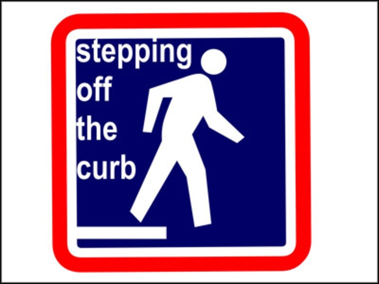 Benjamin R Pendleton of Spotswood, NJ designed this logo for The Last Word's \"Off The Curb\" campaign. (msnbc)