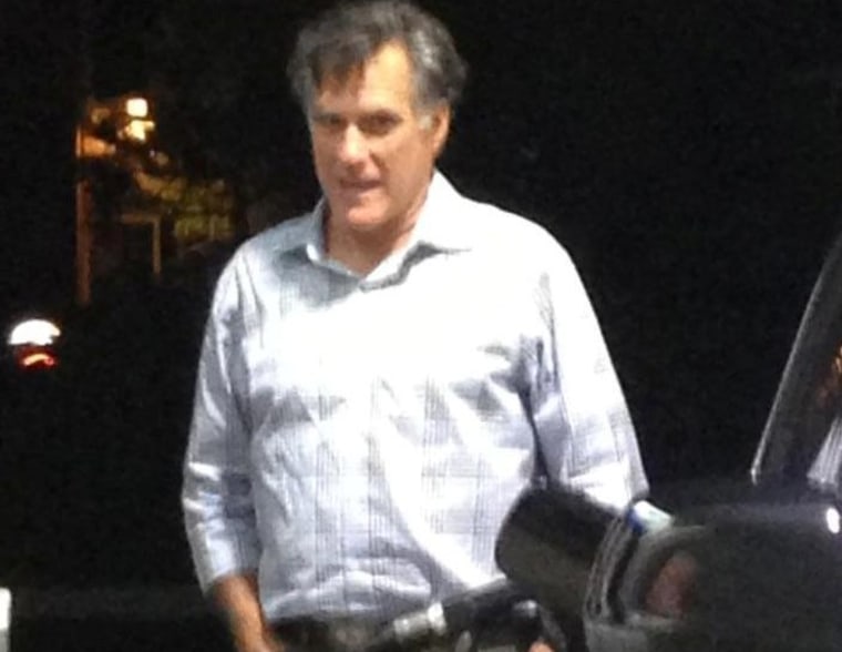 A photo from Reddit.com that appears to show a surprisingly unkempt Mitt Romney at a gas station