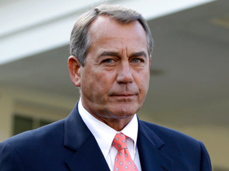House Speaker John Boehner outside the White House following a meeting with President Obama to discuss the economy and the deficit. (Jacquelyn Martin/AP Photo)