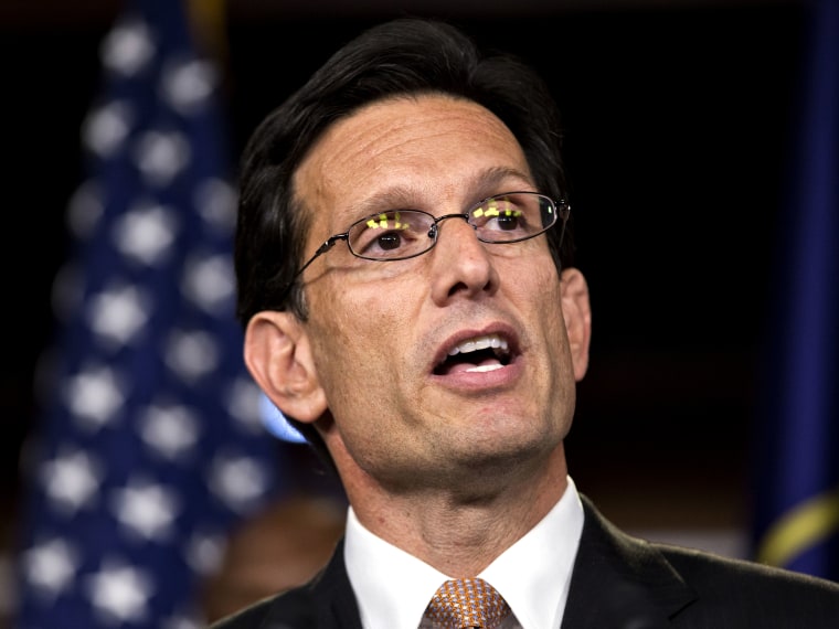 House Majority Leader Eric Cantor, R-Va., speaks to reporters at the Capitol in Washington, D.C. on Nov. 14, 2012. (File photo by J. Scott Applewhite/AP)