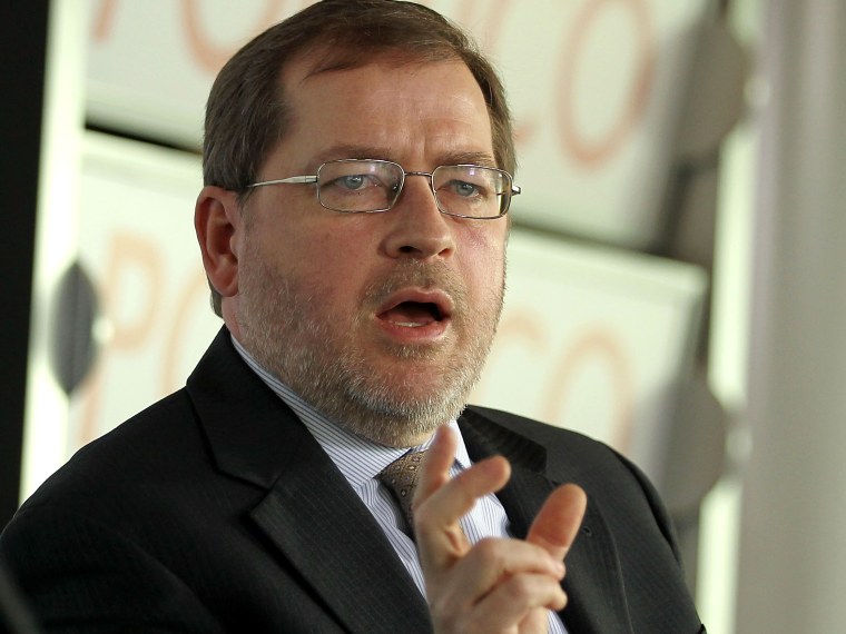 Grover Norquist, president of Americans for Tax Reform, speaks during a Politico Playbook Breakfast November 28, 2012 at the Newseum in Washington, DC. (Photo by Alex Wong/Getty Images)