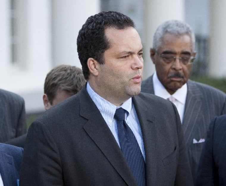 Ben Jealous (C), president of the National Association for the Advancement of Colored People (NAACP), speaks outside the White House on November 16, 2012. (TOBY JORRIN/AFP/Getty Images)