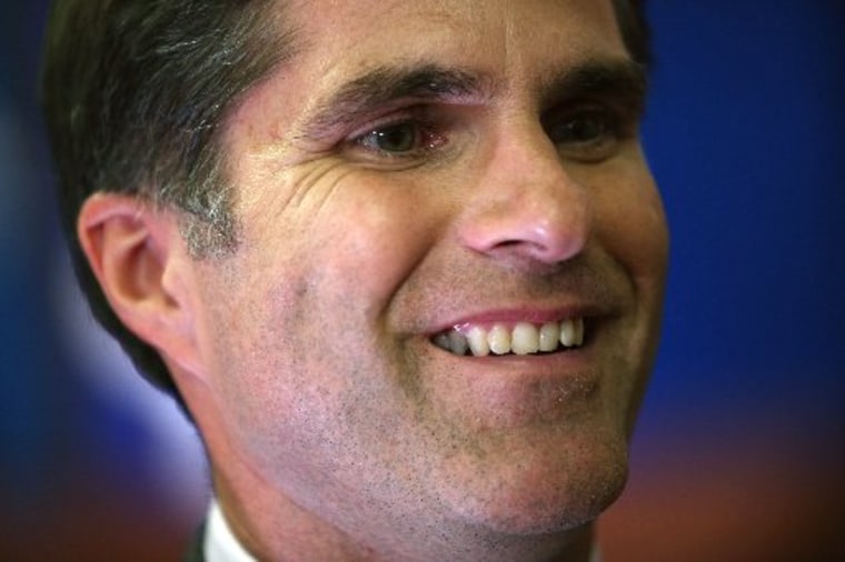 Tagg Romney, son of former Massachusetts Gov. Mitt Romney, gives an interview during the final day of the Republican National Convention at the Tampa Bay Times Forum on August 30, 2012 in Tampa, Florida. (Photo by Chip Somodevilla/Getty Images)