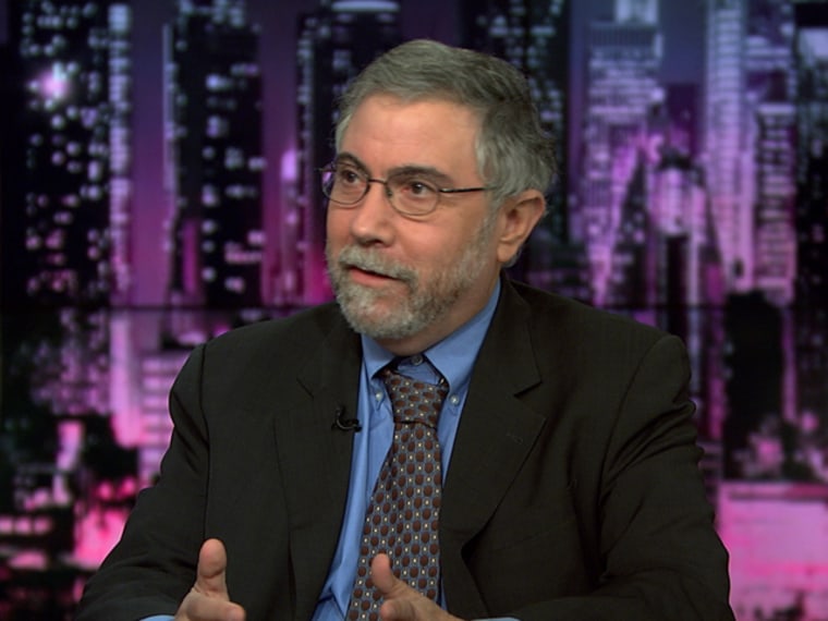 Economist Paul Krugman on The Last Word. (Photo by msnbc)