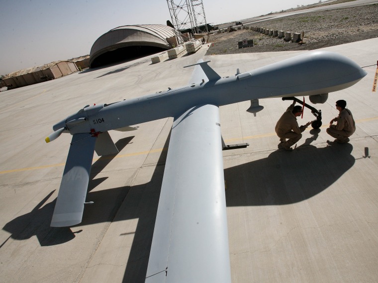File Photo:  The US military in Kandahar, southern Afghanistan, a Taliban stronghold, are using high-tech Predator drones against their enemy. They have approximately 8 there. The Predator has no pilot, and is controlled for his highly secret mission...