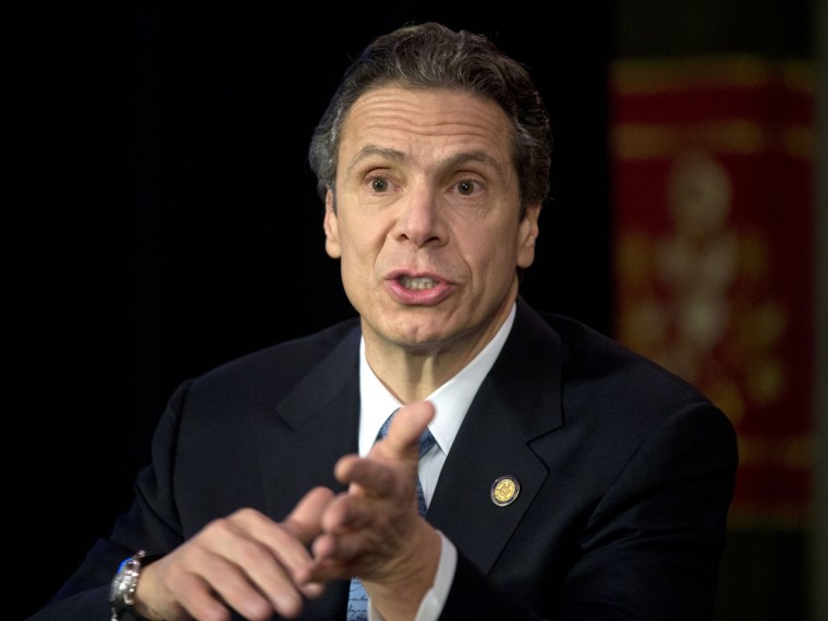 New York Gov. Andrew Cuomo supports a state bill to update the definition of rape. (AP Photo/Mike Groll)
