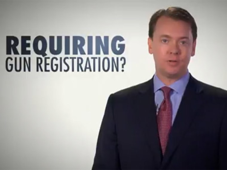 NRA executive director Chris Cox appearing in a new online ad.