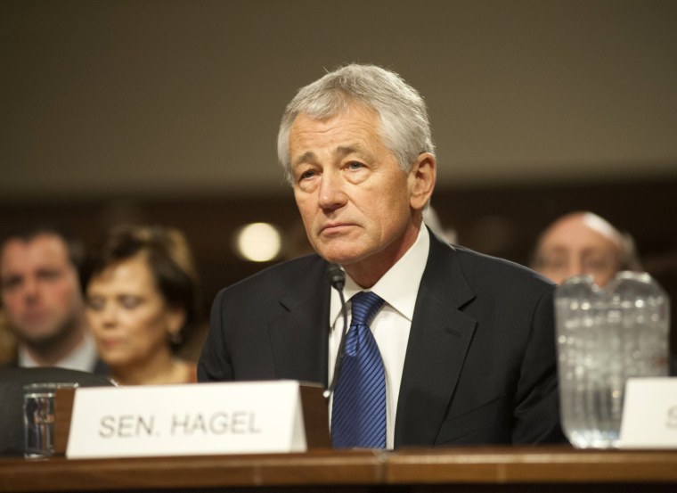Chuck Hagel, the first cabinet nominee to be filibustered.  (Rex Features via AP Images)