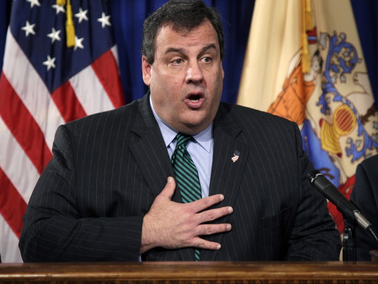 File Photo: New Jersey Gov. Chris Christie answers a question in Trenton, N.J., Monday, Jan. 30, 2012, (Photo by Mel Evans/AP Photo, File)