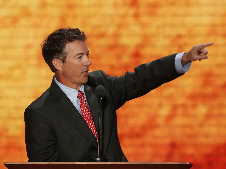 File Photo: U.S. Sen. Rand Paul (R-KY) speaks during the third day of the Republican National Convention at the Tampa Bay Times Forum on August 29, 2012 in Tampa, Florida. (Photo by Mark Wilson/Getty Images, File)