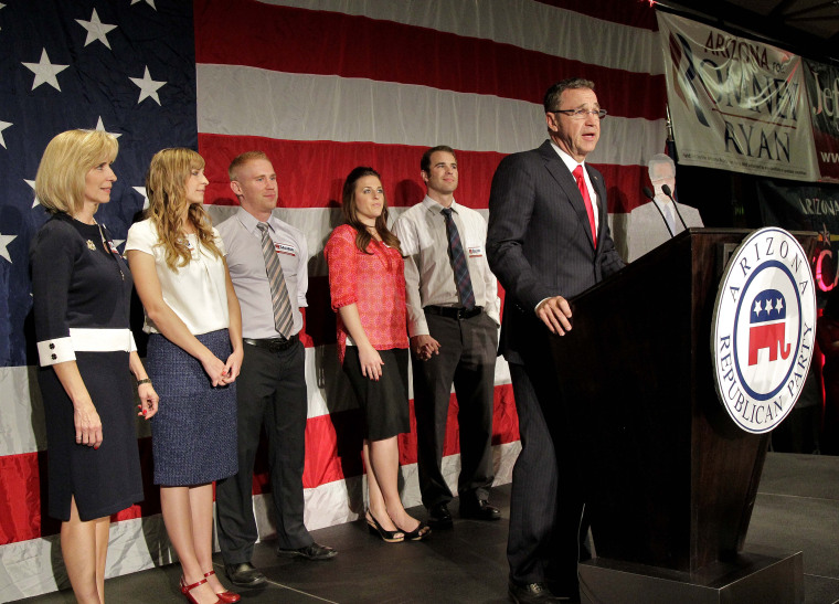 File photo: Newly-elected U.S. Rep. Matt Salmon speaks to the crowd during an election night party, Tuesday, Nov. 6, 2012, at a hotel in Phoenix. Salmon defeated Democratic challenger Spencer Morgan for Arizona's fifth congressional district. (AP Photo...