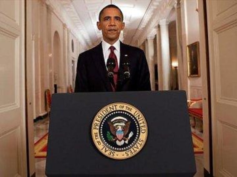 Obama announces the results of the bin Laden mission in May 2011.