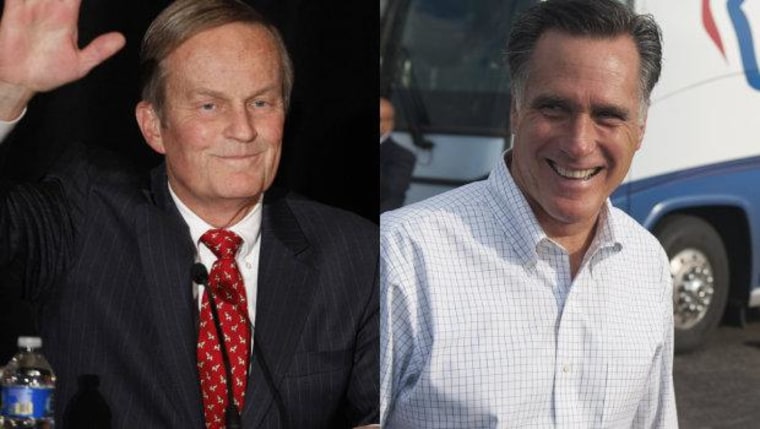 Mitt Romney to Todd Akin: Get out. Akin to Romney: But I'm Helping You!