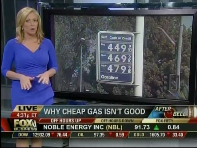 Fox News: Lower gas prices = bad news (and Obama still gets no credit)