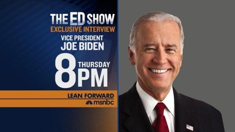 EXCLUSIVE: Ed to interview Vice President Joe Biden on Thursday