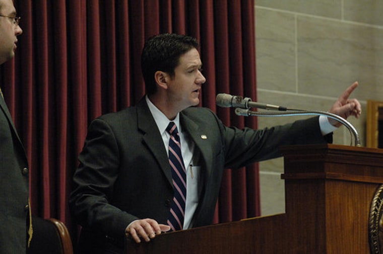 Missouri House Speaker Tim Jones (R) presiding over House debate.