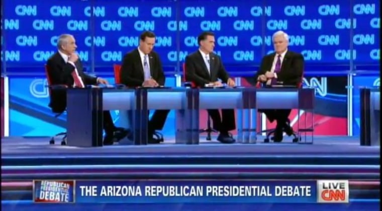 Romney and Santorum swap charges in 20th debate