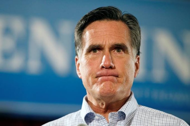 Republican presidential hopeful, former Massachusetts Gov. Mitt Romney pauses while speaking during a town hall event in Peterborough, N.H., Saturday, Nov. 19, 2011.