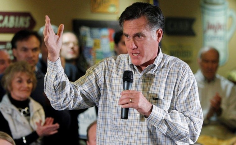 Republican presidential candidate, former Massachusetts Gov. Mitt Romney speaks during a town hall meeting, Saturday, Dec. 31, 2011, in Sioux City, Iowa.
