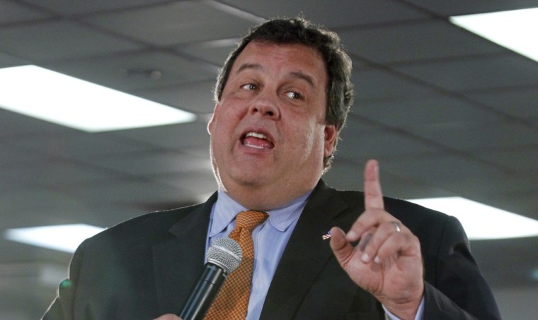 New Jersey Gov. Chris Christie speaks at a town hall meeting Thursday, Sept. 27, 2012, in Lacey Township, N.J.